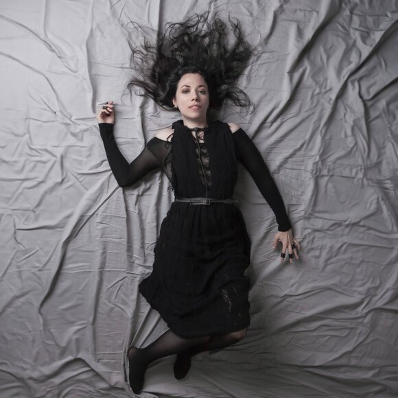 Distressed Knit Midi Wrap Dress w/ Leather Spine & Skinny Belt - Gothic, Viking